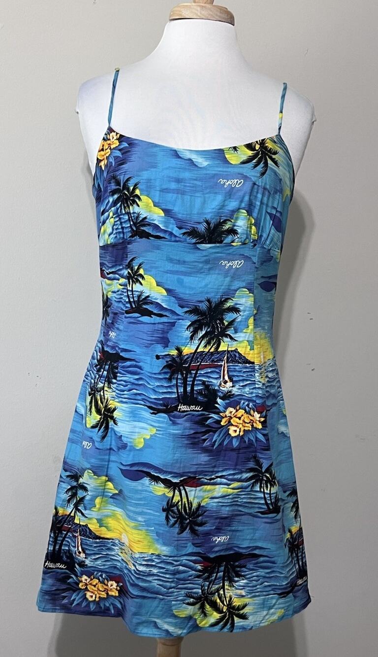Royal Creations Hawaiian Aloha Dress Hawaii Tropical Vibrant Beach Sunset XL